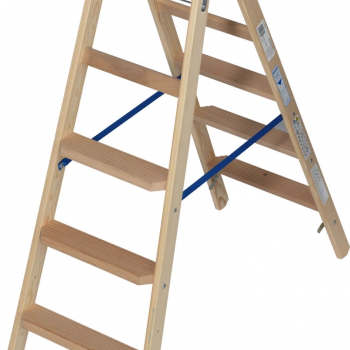 Деревянная двухсторонняя стремянка с перекладинами и ступенями KRAUSE STABILO 2х5 ступеней 818324 - ЛЕСТНИЦЫ СТРЕМЯНКИ KRAUSE В ЕКАТЕРИНБУРГЕ